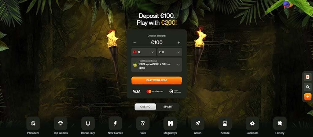 Cashwin casino, deposit, first deposit bonus